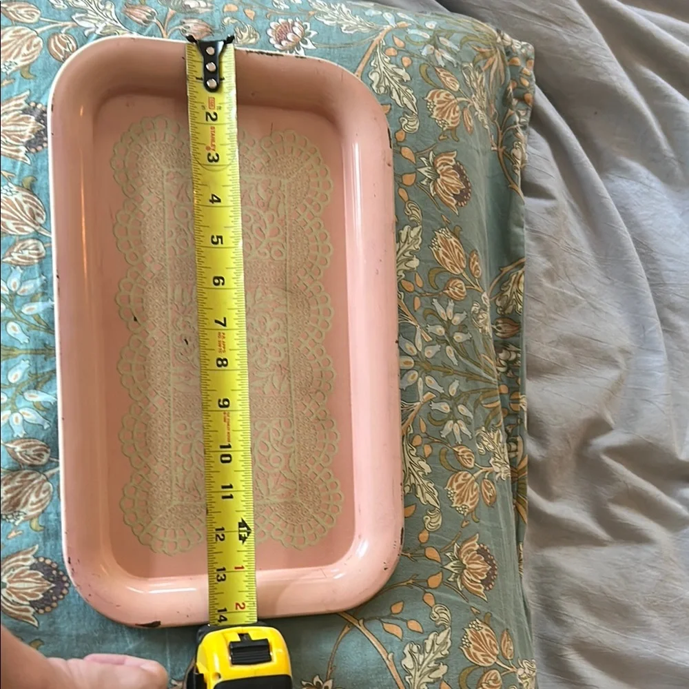 Vintage Pink Floral Tray